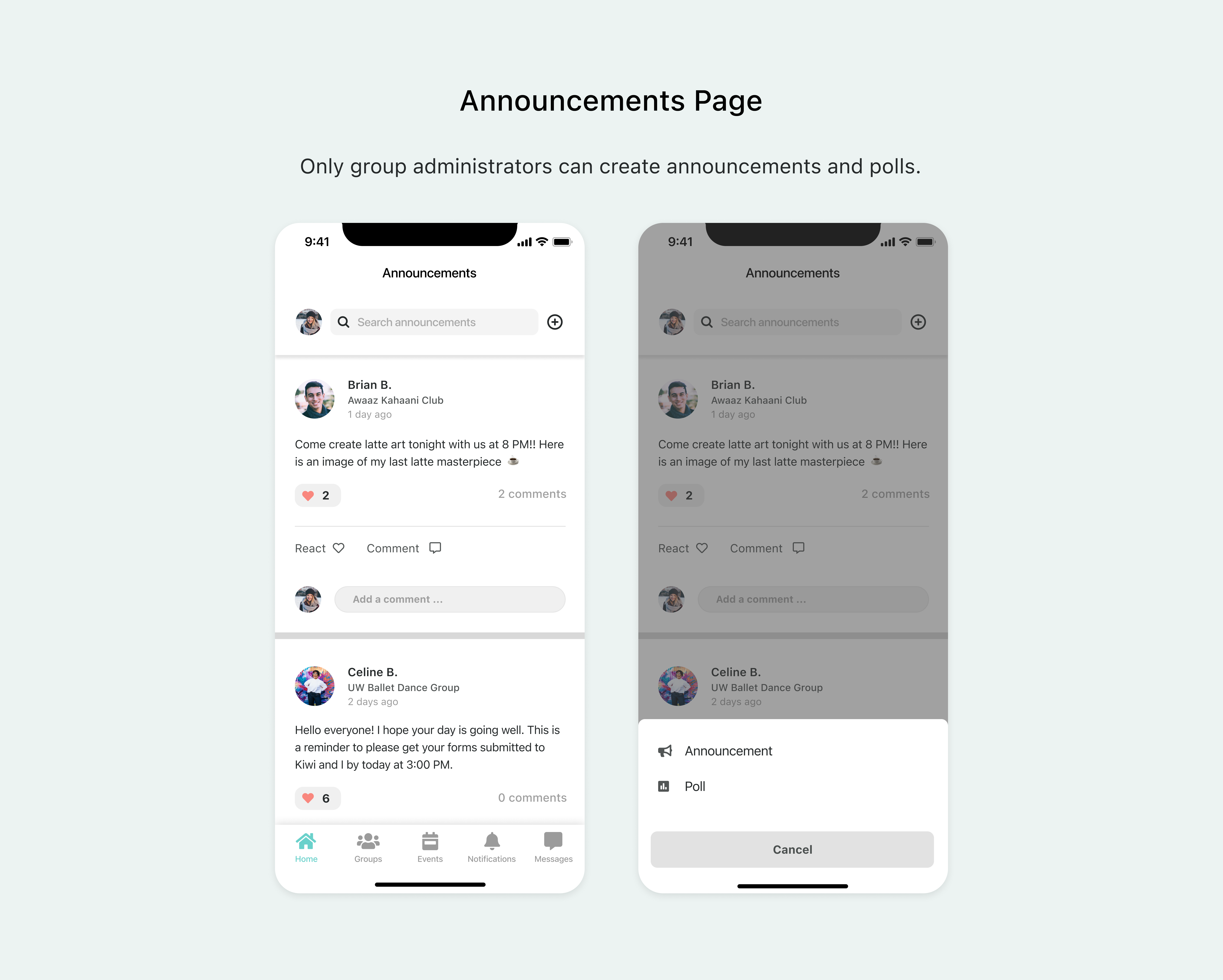 Announcements