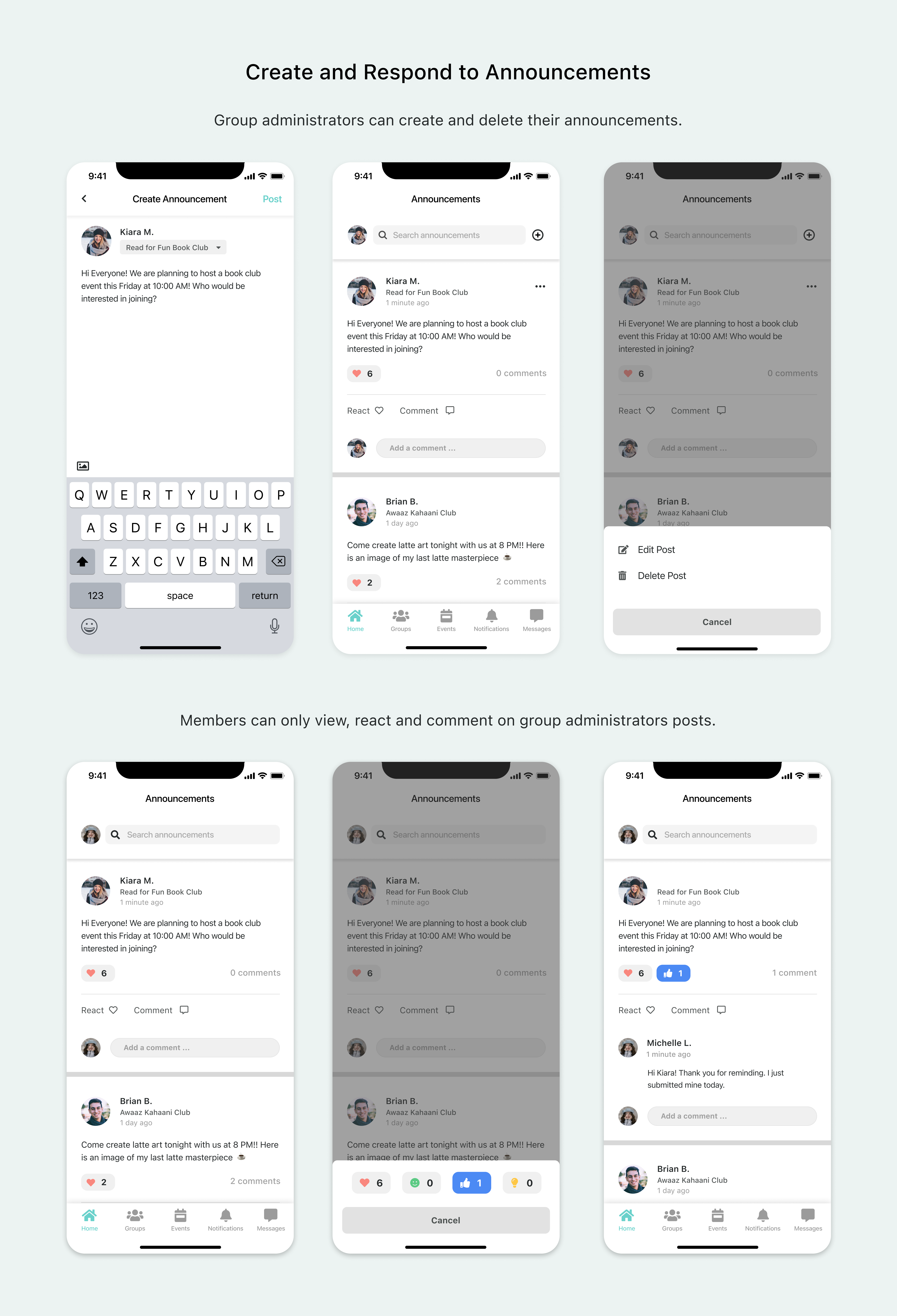 Create Announcements