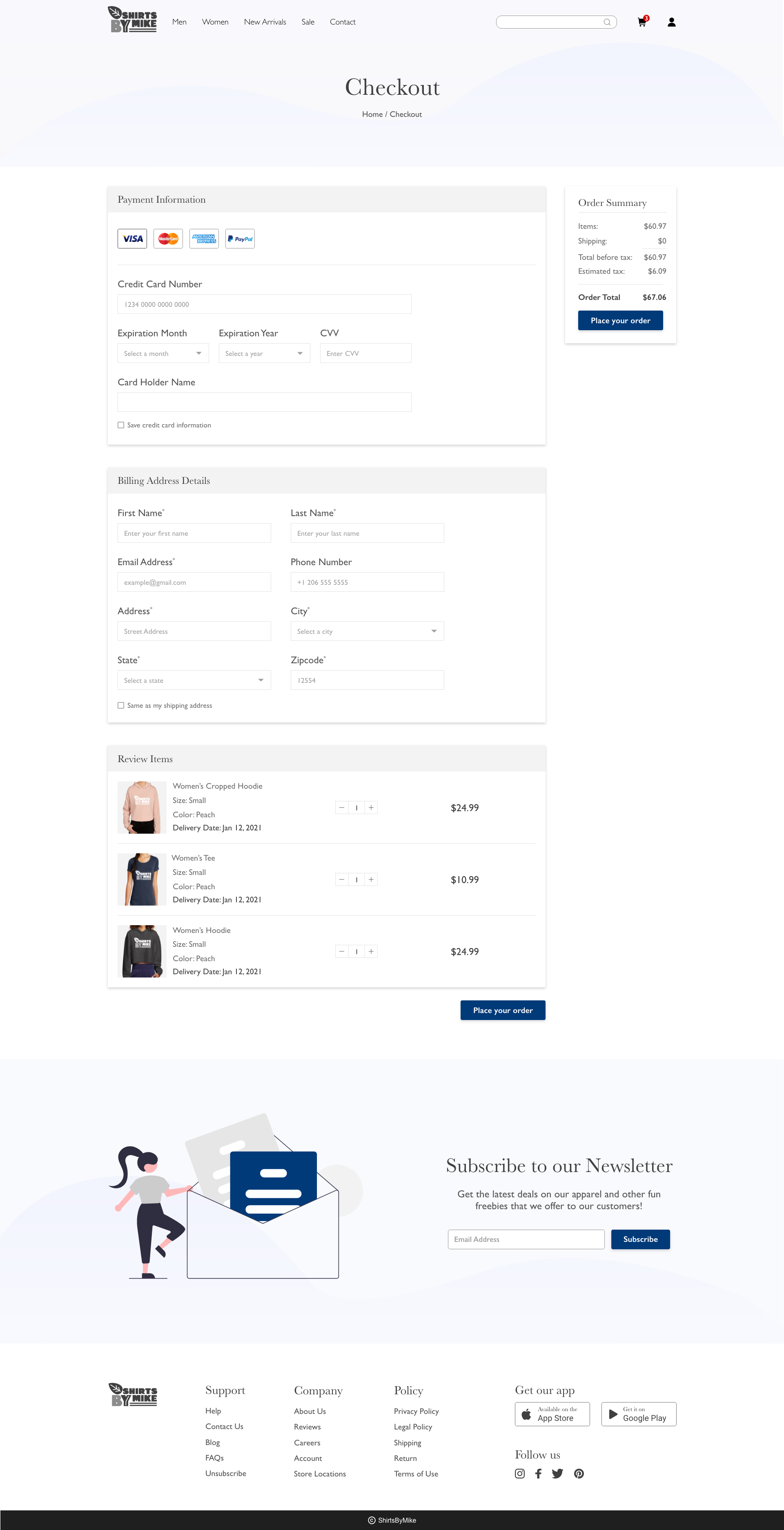 Checkout Page