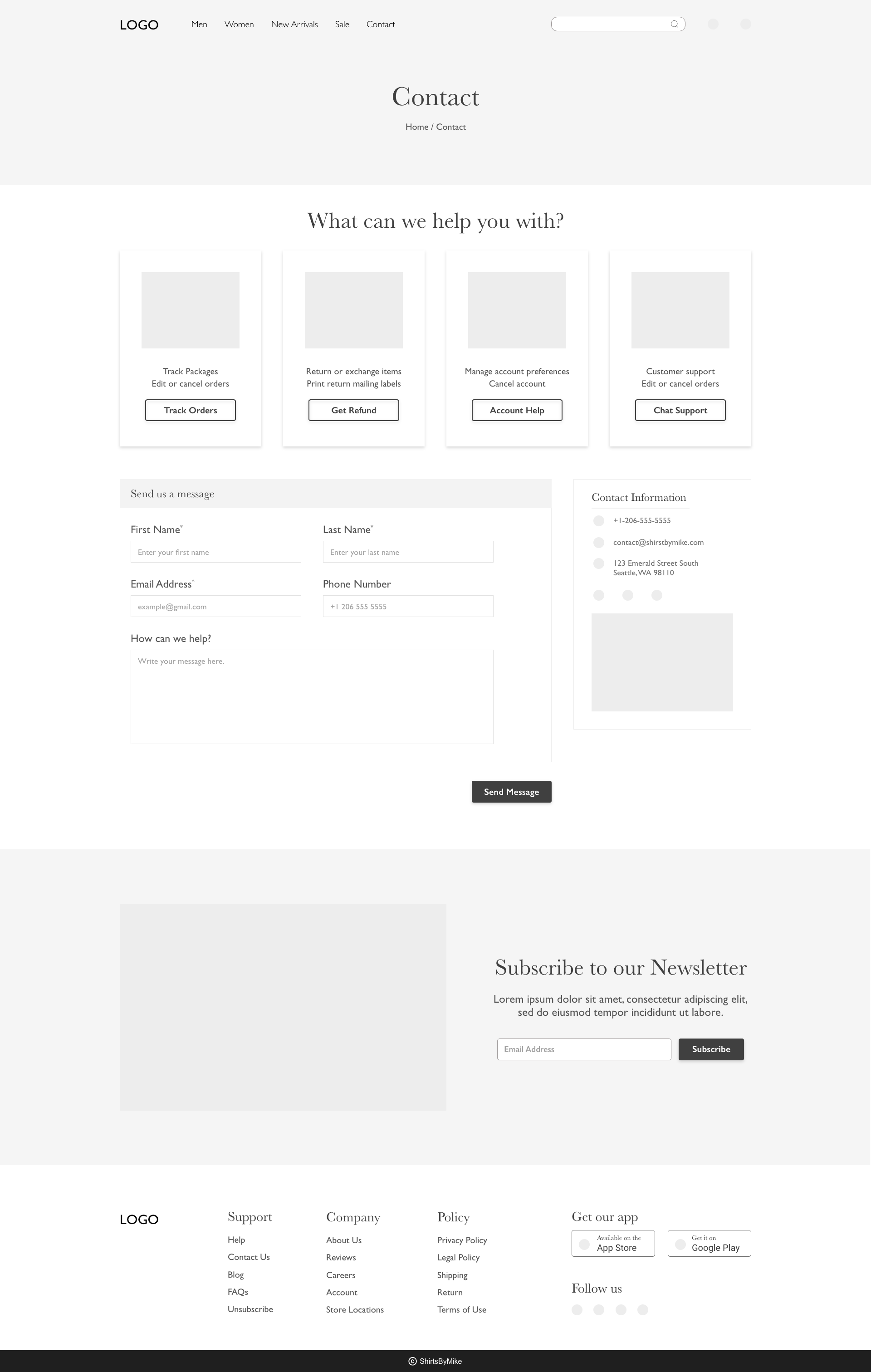Contact Us Page